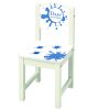 kinderstoeltje verfspat blauw