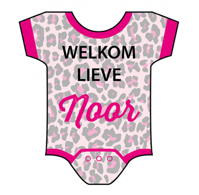 Romper panterprint roze